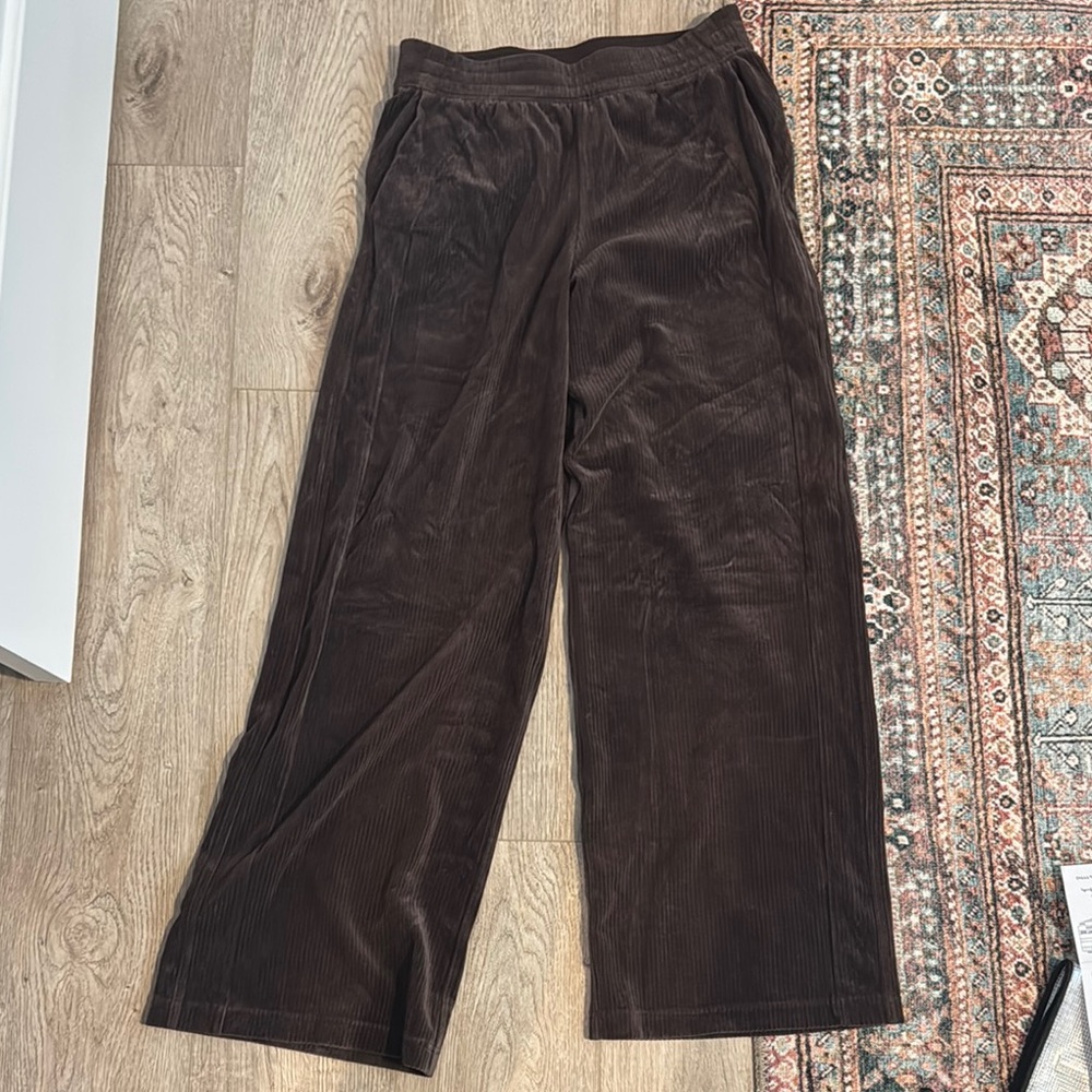 lululemon athletica Wide Leg Corduroy Pants in Dark Brown 6